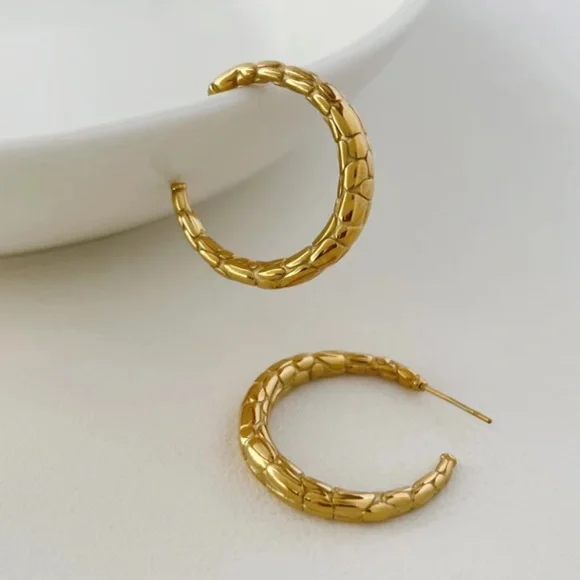 Snail round earrings - Picture 4 of 4